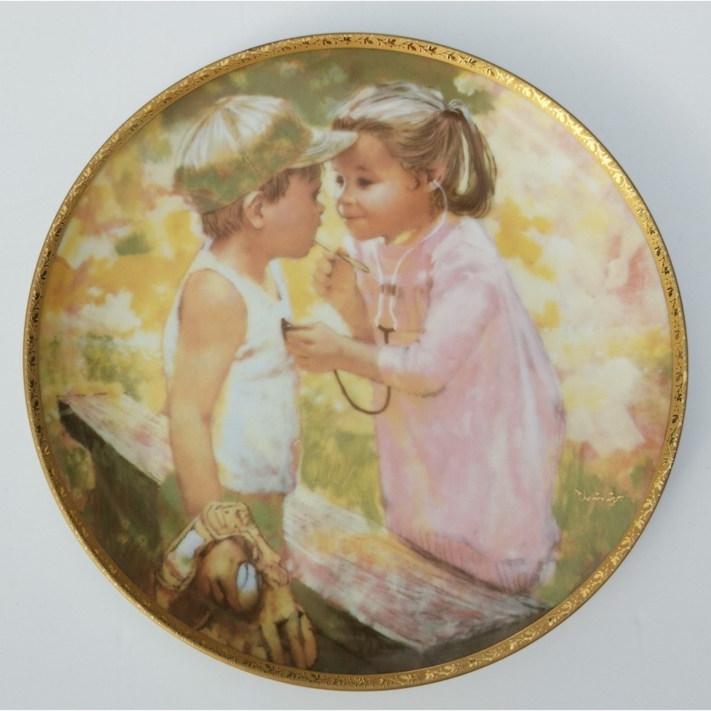 PLAYING DOCTOR Plate The Summer Days of Childhood Thornton Utz Children #2426A
